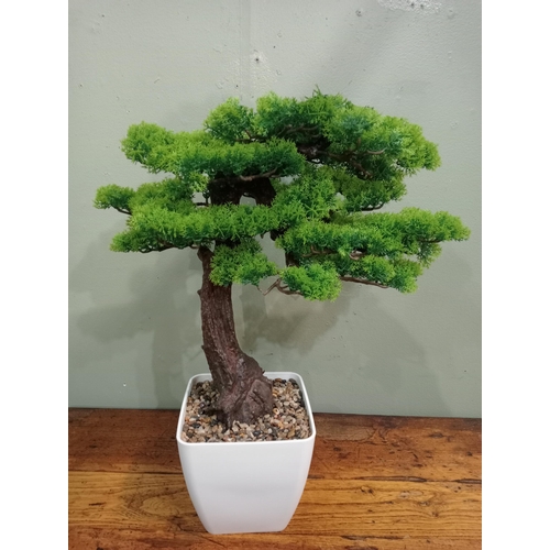 366 - Faux artificial bonsai tree.  {H 60cm x W 50cm x D 22cm}.  NOT AVAILABLE TO VIEW IN PERSON