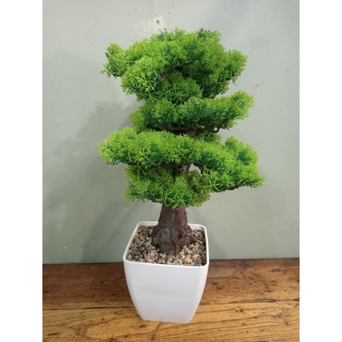 366 - Faux artificial bonsai tree.  {H 60cm x W 50cm x D 22cm}.  NOT AVAILABLE TO VIEW IN PERSON