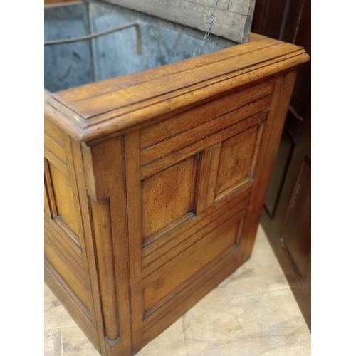 37 - 19th C.  French oak coal bunker. {H 79cm x W 96cm x D 66cm}. NOT AVAILABLE TO VIEW IN PERSON.