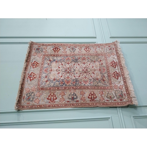 38 - Fine quality Oriental Kum Kapi silk and metal thread rug  decorated with Parrot from Istanbul. {134 ... 