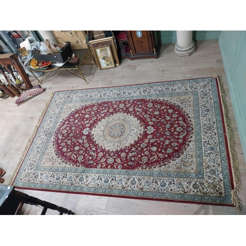 385 - Decorative Persian carpet square. {316 cm H x 191 cm W}.