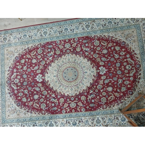 385 - Decorative Persian carpet square. {316 cm H x 191 cm W}.