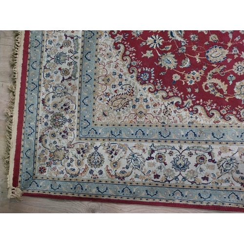 385 - Decorative Persian carpet square. {316 cm H x 191 cm W}.