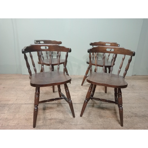 399 - Set of four kitchen chairs. {H 77cm x W 50cm x D 42cm}.  NOT AVAILABLE TO VIEW IN PERSON