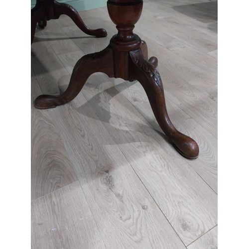 405 - Edwardian walnut two pod dining table with extra leaf in the Georgian style. {72 cm H x 210 cm W  x1... 