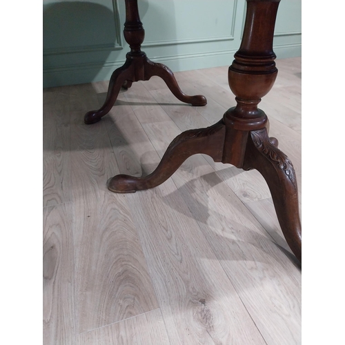 405 - Edwardian walnut two pod dining table with extra leaf in the Georgian style. {72 cm H x 210 cm W  x1... 