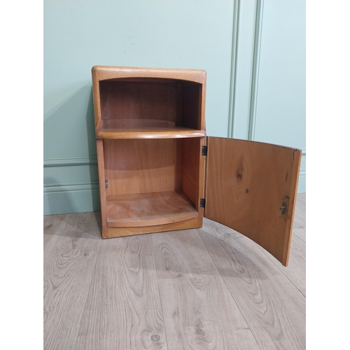 419 - Art Deco walnut bedside cabinet. {63 cm H x 41 cm W x 36 cm D}.