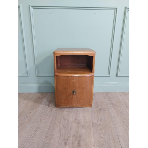 419 - Art Deco walnut bedside cabinet. {63 cm H x 41 cm W x 36 cm D}.