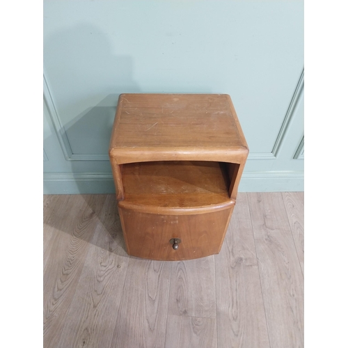 419 - Art Deco walnut bedside cabinet. {63 cm H x 41 cm W x 36 cm D}.