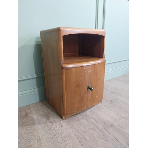 419 - Art Deco walnut bedside cabinet. {63 cm H x 41 cm W x 36 cm D}.