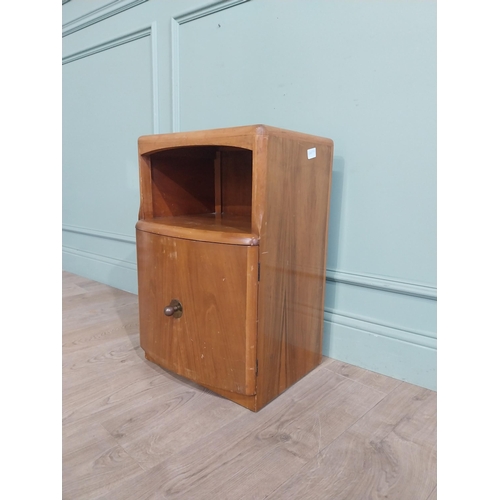 419 - Art Deco walnut bedside cabinet. {63 cm H x 41 cm W x 36 cm D}.