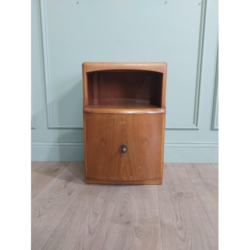 419 - Art Deco walnut bedside cabinet. {63 cm H x 41 cm W x 36 cm D}.