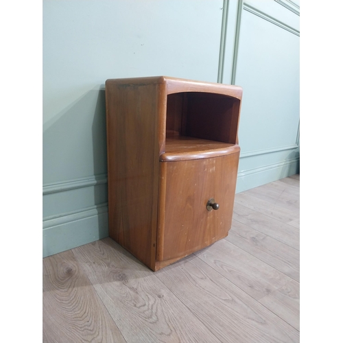 419 - Art Deco walnut bedside cabinet. {63 cm H x 41 cm W x 36 cm D}.