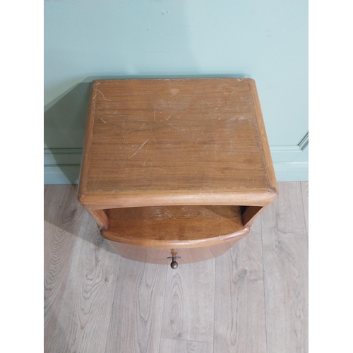 419 - Art Deco walnut bedside cabinet. {63 cm H x 41 cm W x 36 cm D}.