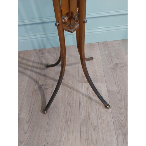 430 - Early 20th C. Brass hat and coat stand. {187 cm H x 38 cm W x 38 cm D}.