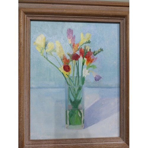 452 - Oil on board Still Life Sheila Butler. {51 cm H x 43 cm W}.