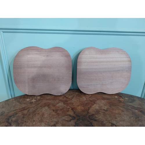 468 - Two mahogany chopping boards. {30 cm H x 35 cm W}.