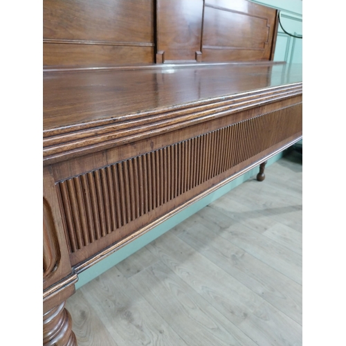 477 - Irish Georgian mahogany Cork server raised on reeded legs on paw feet.{125 cm H x 195 cm W x 70 cm D... 