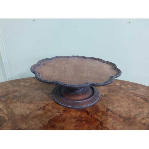 484 - Edwardian mahogany Lazy Susan. {14 cm H x 38 cm Dia.}.