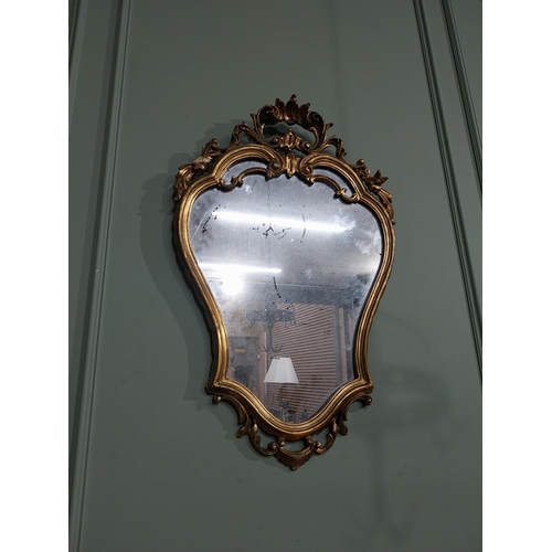 490 - 19th C. French giltwood wall mirror. {92 cm H x 60 cm W}.