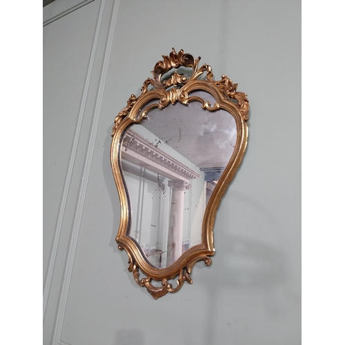 490 - 19th C. French giltwood wall mirror. {92 cm H x 60 cm W}.