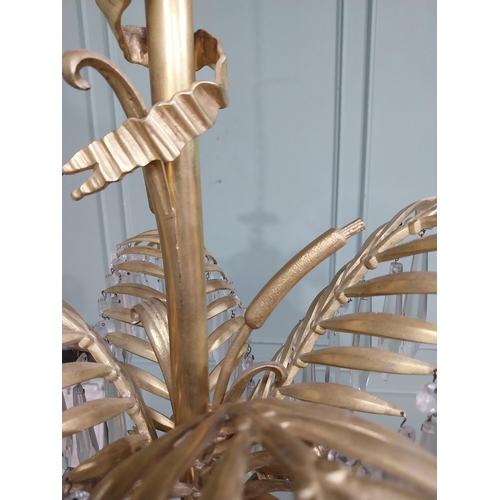 5 - Good quality early 20th C. French  gilded bronze and glass palm tree chandelier in the Joseph Hoffma... 