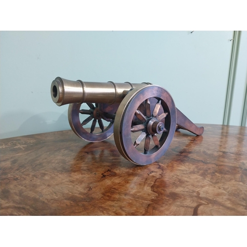 50 - Bronze desk cannon. {14 cm H x 40 cm}