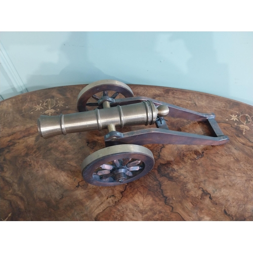 50 - Bronze desk cannon. {14 cm H x 40 cm}