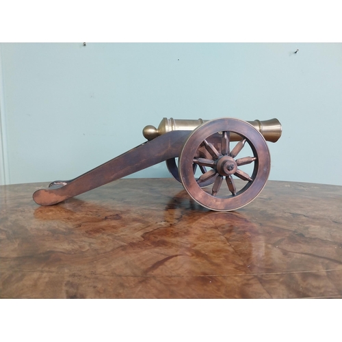 50 - Bronze desk cannon. {14 cm H x 40 cm}