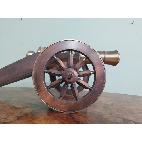 50 - Bronze desk cannon. {14 cm H x 40 cm}