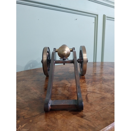 50 - Bronze desk cannon. {14 cm H x 40 cm}