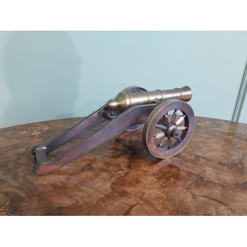 50 - Bronze desk cannon. {14 cm H x 40 cm}