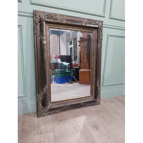 512 - Large decorative bevel edged mirror. {125 cm H x 54 cm W}.