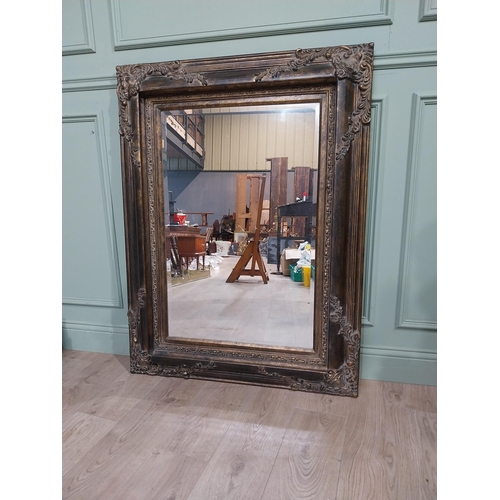 512 - Large decorative bevel edged mirror. {125 cm H x 54 cm W}.