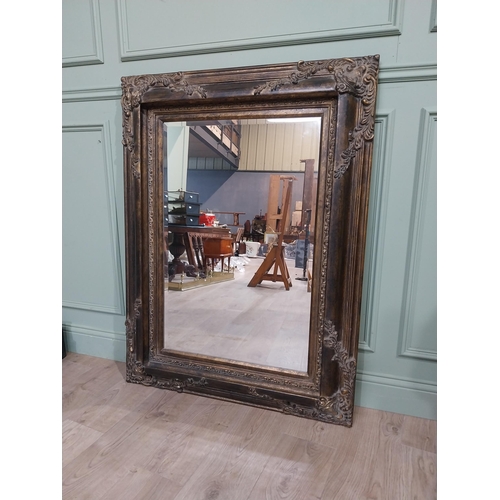 512 - Large decorative bevel edged mirror. {125 cm H x 54 cm W}.