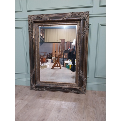 512 - Large decorative bevel edged mirror. {125 cm H x 54 cm W}.