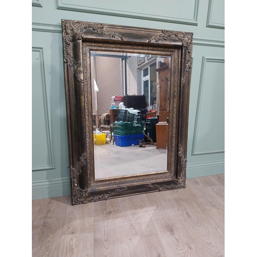 512 - Large decorative bevel edged mirror. {125 cm H x 54 cm W}.