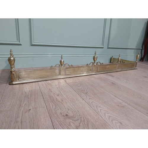 516 - Victorian brass fire fender. {148 cm L x 50 cm D}.