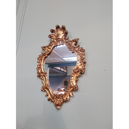 530 - French gilt wall mirror in the Victorian style. {56 cm H x 36 cm W}.