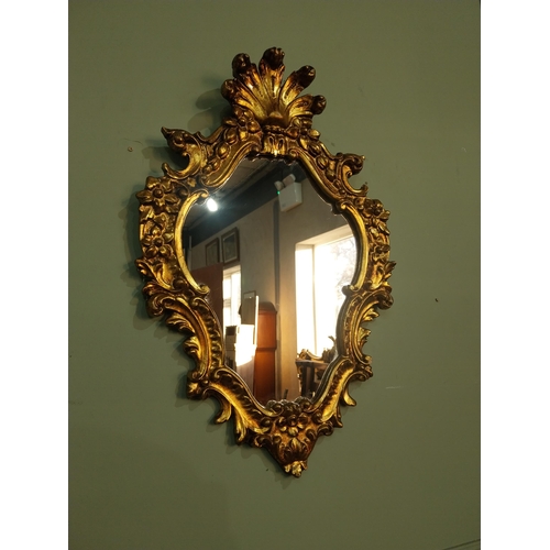 530 - French gilt wall mirror in the Victorian style. {56 cm H x 36 cm W}.