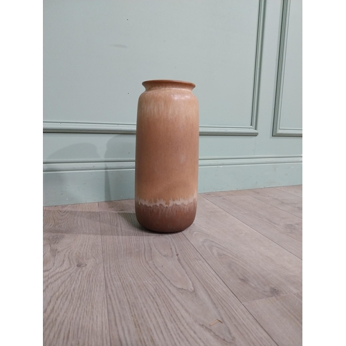 539 - West German pottery vase. {34 cm H x 14 cm Dia}.