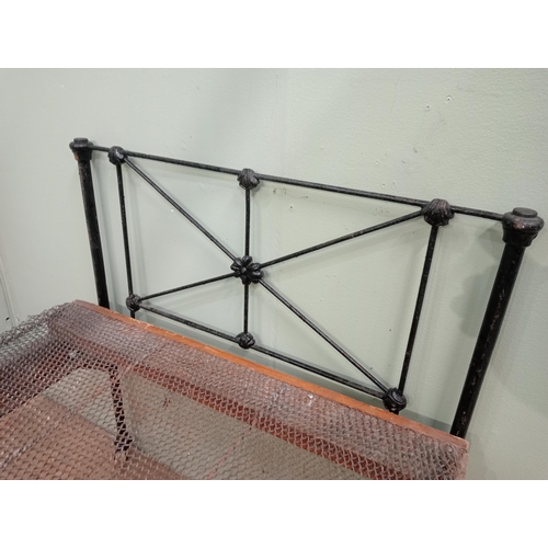 546 - Single cast iron bed.  {H 90cm x W 78cm x D 84cm}.   NOT AVAILABLE TO VIEW IN PERSON