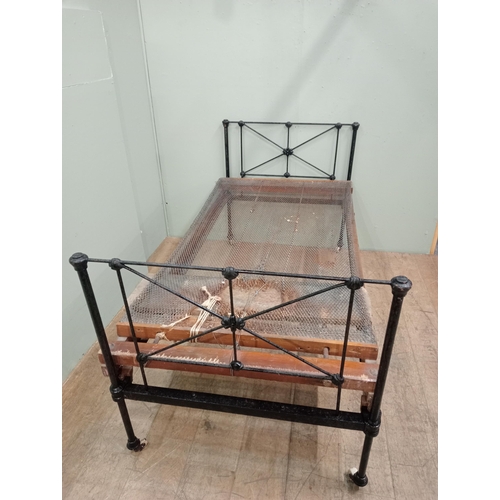 546 - Single cast iron bed.  {H 90cm x W 78cm x D 84cm}.   NOT AVAILABLE TO VIEW IN PERSON