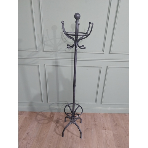 562 - Vintage painted metal hat and coat stand. {190 cm H x 40 cm Dia.}.