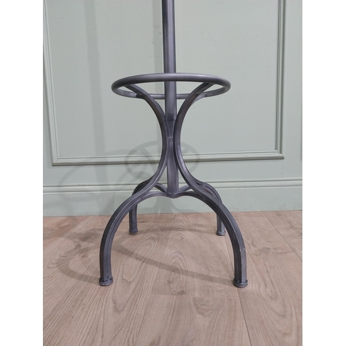 562 - Vintage painted metal hat and coat stand. {190 cm H x 40 cm Dia.}.