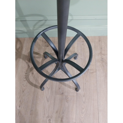 562 - Vintage painted metal hat and coat stand. {190 cm H x 40 cm Dia.}.