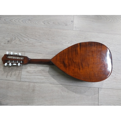 587 - Cased Wassenaar's Musikhandel mandolin.