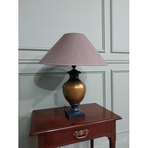 595 - Vintage painted and gilded table lamp. {68 cm H x 54 cm Dia.}.