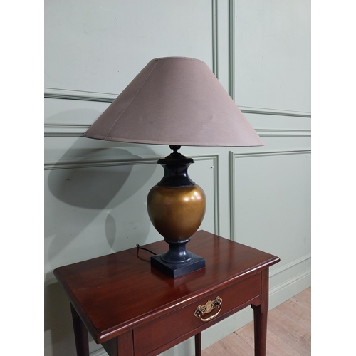 595 - Vintage painted and gilded table lamp. {68 cm H x 54 cm Dia.}.