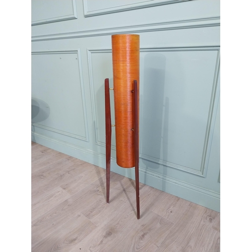 6 - Mid century teak rocket lamp. {112 cm H x 27 cm Dia.}.